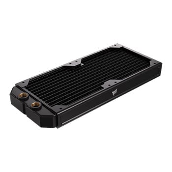 Corsair 240mm CORSAIR XR5 NEO V2 Custom Cooling Radiator, Black, 30mm thickness, 2 x 120mm fan mounts, Copper / Brass, G1/4"