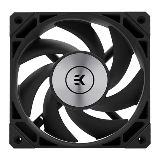 EK 120mm EK-Quantum Phase 120 Radiator Fan, Black, High-Static Pressure, 2200RPM, Fluid Dynamic Bearing, 72.95CFM, PWM