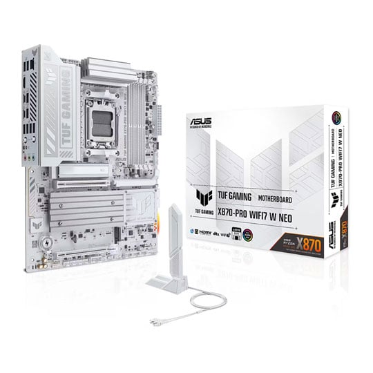 ASUS TUF GAMING X870-PRO WIFI7 W NEO, AMD X870, AM5, DDR5, PCIe 5.0, 4 x M.2, 5 GbE, WiFi7, USB 20Gbps, AMD EXPO, ATX