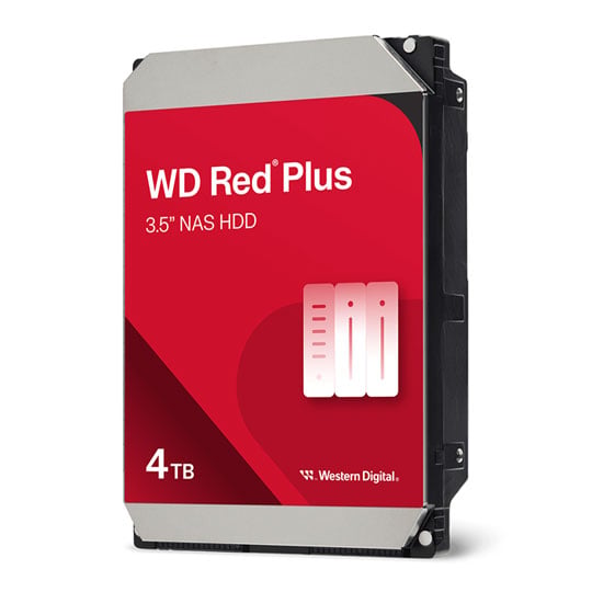 WD 4TB Western Digital Red PLUS WD40EFZZ, 3.5" NAS HDD, SATA III 6Gb/s, 5400rpm, 128MB Cache, OEM
