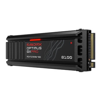SanDisk 8TB SANDISK OPTIMUS GX PRO 8100 SSD, Heatsink, M.2 (2280), PCIe 5.0 (x4) NVMe, 14900MB/s, 13200MB/s, 2.2M /2.4M IOPS