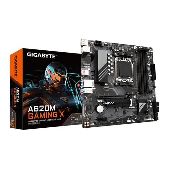 Gigabyte A620M GAMING X, AMD A620, AM5, DDR5, PCIe 4.0, 1x M.2, GbE, USB 3.2 Gen1, AMD EXPO, mATX