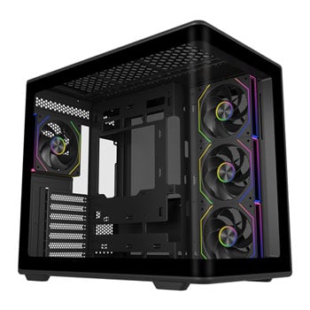Cooler Master Elite 600 Chassis, Black, Mid Tower, 4x 120mm ARGB Fans, USB-C / 3.5mm, ATX / mATX / mITX / mDTX