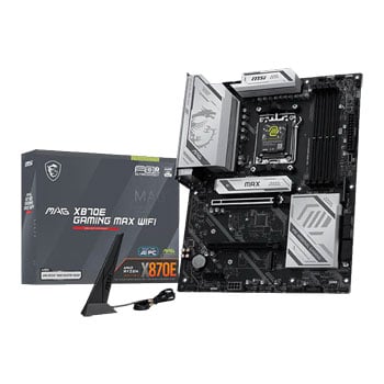 MSI MAG X870E GAMING MAX WiFi, AMD X870E, AM5, DDR5, PCIe 5.0, 3x M.2, 5G/WiFi7, USB 4.0, AMD EXPO, ATX