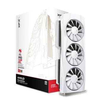 XFX Refurbished XFX Quicksilver Radeon RX 9070 XT Magnetic Air 16GB GDDR6 Graphics Card, White, RDNA4, 4096 Streams, 2970MHz