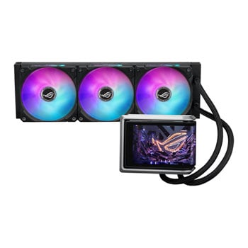 ASUS ROG Ryuo IV 360 ARGB, 360mm All-In-One Hydro CPU Cooler, 3x 120mm ROG MF-12C ARGB Fans, AuraSync, Intel / AMD