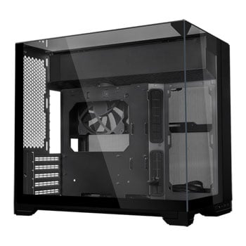 Lian Li O11 Vision-M Chassis, Black, Dual Chamber Mid Tower, 1 x 140mm Fans, USB 3.2 / 3.5mm, mATX / mITX