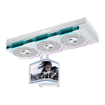 Lian Li Hydroshift II OLED Curved 360TL AIO Hydro CPU Cooler, White, 3 x 120mm UNI FAN TL FLEX, Intel / AMD