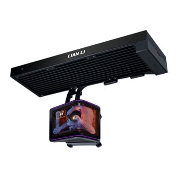Lian Li Hydroshift II OLED Curved 360 AIO Hydro CPU Cooler, Black, Fanless, Intel / AMD