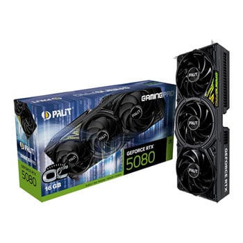 Palit NVIDIA GeForce RTX 5080 GAMING PRO OC V1 16GB GDDR7 Ray-Tracing Graphics Card, DLSS 4, 10752 Core, 2700 MHz Boost