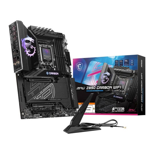 MSI Refurbished MSI MPG Z890 CARBON WIFI, Intel Z890, S 1851, DDR5, PCIe 5.0, 5x M.2, 5+2.5G LAN, WiFi 7/BT, USB Gen2, TB4