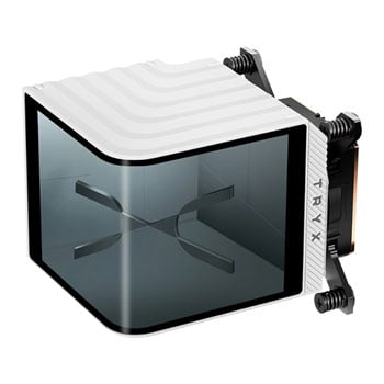 TRYX PANORAMA WB CPU Water Block, White, AMOLED Display, VRM Fan, Convex Copper Cold Plate, Rotary Fittings, Intel /AMD