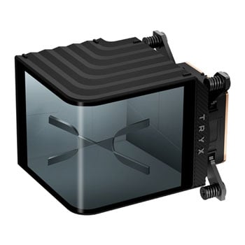 TRYX PANORAMA WB CPU Water Block, Black, AMOLED Display, VRM Fan, Convex Copper Cold Plate, Rotary Fittings, Intel /AMD