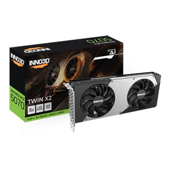 Innovision 3D INNO3D NVIDIA GeForce RTX 5070 X2 OC 12GB GDDR7 Ray-Tracing Graphics Card, DLSS 4, 6144 Core, 2542 MHz Boost