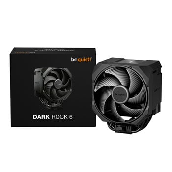 be quiet! Dark Rock 6 CPU Cooler, Black, Single Tower, 6 Heatpipes, 135mm PWM Fan, 2000 RPM, 79.48 CFM, Intel / AMD