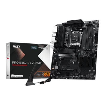 MSI PRO B850-S EVO Wi-Fi, AMD A850, AM5, DDR5, PCIe 5.0, 3x M.2, 5GbE, Wi-Fi 7, USB 3.1, AMD EXPO, ATX