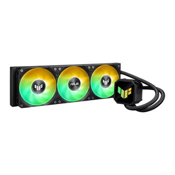 ASUS TUF Gaming LC III 360 ARGB AIO Hydro CPU Cooler, Black, 3 x 120mm MF-12 ARGB PWM Fans, Intel / AMD