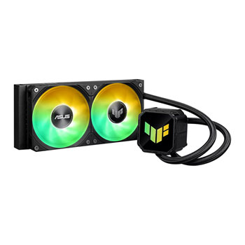 ASUS TUF Gaming LC III 240 ARGB AIO Hydro CPU Cooler, Black, 2 x 120mm MF-12 ARGB PWM Fans, Intel / AMD