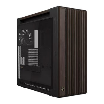 ASUS ProArt PA602 Wood Edition Modern Black TG Chassis, Mid Tower, 3x PWM Fans, USB 3.2 Gen 2, mITX / mATX / ATX / EATX