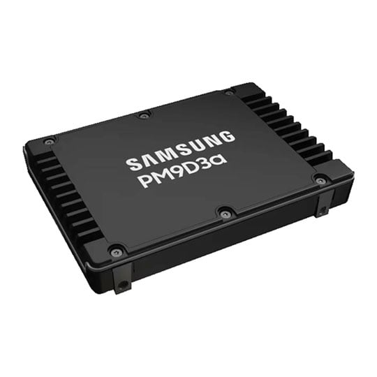 Samsung 7.68TB Samsung PM9D3a NVMe SSD, U.2 (15mm), PCIe 5.0 (x4), 12000MB/s Read, 6800MB/s Write, 2000k / 400k IOPS
