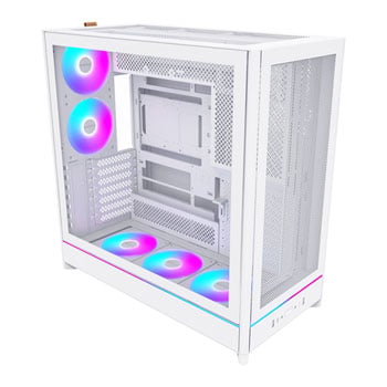 Montech Refurbished Montech HS01 PRO Mid Tower, White, Reversible Layout, 5x120mm ARGB fans, USB3.0/USB-C, ATX/mATX BTF/PZ Ready