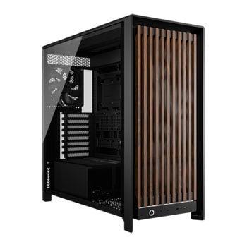 Corsair FRAME 5000D WOOD RS Chassis, Mid Tower, Black/Walnut, 2x 200mm + 1x 140mm Fans, USB-C, E-ATX - mITX