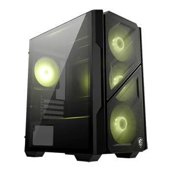MSI MAG FORGE M110R AIRFLOW Mini Chassis, MicroATX Tower, Black, 4x ARGB PWM Fans, USB 3.2 Gen1, mATX / mITX