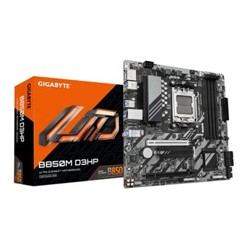 Gigabyte Refurbished Gigabyte B850 D3HP, AMD B850, S AM5, DDR5, PCIe 5.0, 2 x M.2, 1GbE, USB 10Gbps, AMD EXPO, mATX