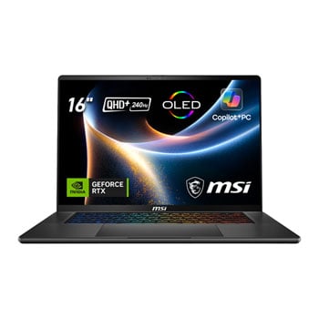 MSI 16" MSI Stealth 16 AI+ B3WI-031UK, WQXGA, Intel Core Ultra 9 386H, 32GB DDR5, 2TB SSD, 16GB GeForce RTX 5080, TB4