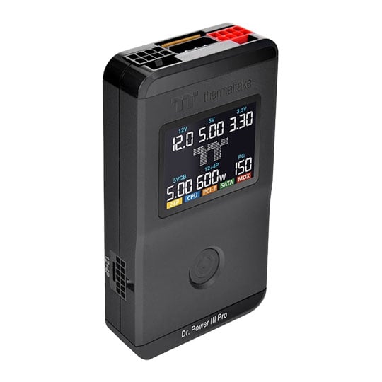 ThermalTake Dr. Power III Pro Power Supply Tester, LCD Display, PCIe 12+4pin Detection, Flexible Testing Modes, ATX 3.1