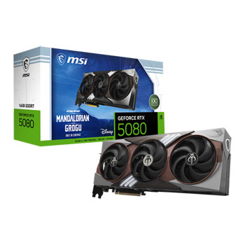 MSI Open box MSI NVIDIA GeForce RTX 5080 THE MANDALORIAN AND GROGU ED. OC 16GB GDDR7 Graphics, DLSS 4, 10752 Core, 2700MHz