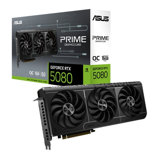 ASUS PRIME NVIDIA GeForce RTX 5080 EVO OC 16GB GDDR7 Ray-Tracing Graphics Card, DLSS 4, 10752 Core, 2685 MHz Boost