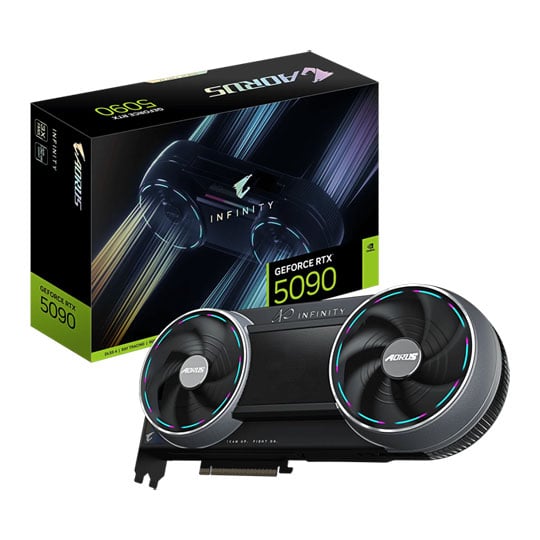 Gigabyte AORUS NVIDIA GeForce RTX 5090 INFINITY 32GB GDDR7 Ray-Tracing Graphics Card, DLSS 4, 21760 Cores, 2730 MHz