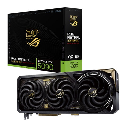 ASUS ROG ASTRAL NVIDIA GeForce RTX 5090 Edition 20 32GB GDDR7 Graphics Card, DLSS 4, 21760 Core, 2760 MHz Boost