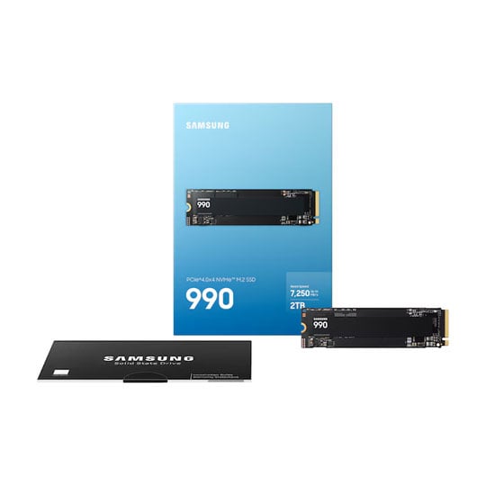 Samsung 2TB Samsung 990 SSD, M.2 (2280), PCIe 4.0 (x4) NVMe, 7250MB/s Read, 6450MB/s Write, 1200k / 850k IOPS