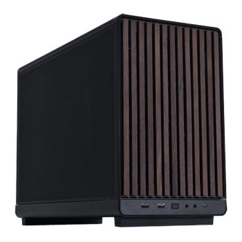 Lian Li Refurbished Lian Li A3-mATX, Wood Black, Small Form Factor Chassis, Mesh Panelling, USB 3.0, MicroATX, Mini-ITX