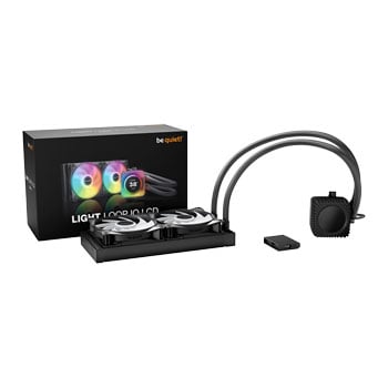 be quiet! Light Loop IO LCD 240mm AIO Cooler, Black, 2.1" LCD Display, 2x Light Wings LX Fans, IO Connector, Intel / AMD