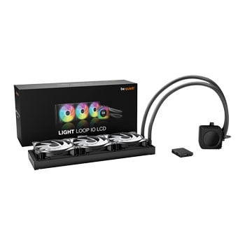 be quiet! Light Loop IO LCD 360mm AIO Cooler, Black, 2.1" LCD Display, 3x Light Wings LX Fans, IO Connector, Intel / AMD