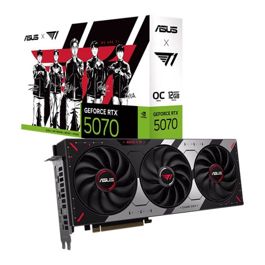 ASUS T1 NVIDIA GeForce RTX 5070 OC 12GB GDDR7 Ray-Tracing Graphics Card, DLSS 4, 6144 Core, 2595 MHz Boost
