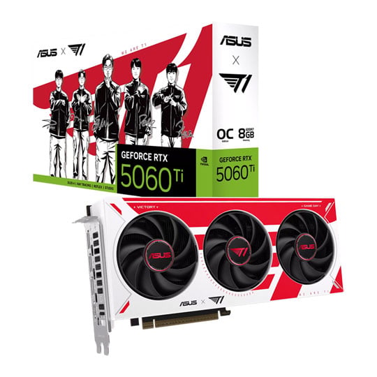 ASUS T1 NVIDIA GeForce RTX 5060 Ti OC 8GB GDDR7 Ray-Tracing Graphics Card, DLSS 4, 4608 Core, 2662 MHz Boost