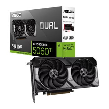 ASUS NVIDIA GeForce RTX 5060 Ti DUAL 8GB GDDR7 Ray-Tracing Graphics Card, DLSS 4, 4608 Core, 2602 MHz Boost