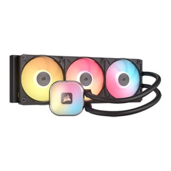 Corsair iCUE LINK TITAN II 360 RX RGB Cooler, Black, 1x 360mm RX360 II Fan, Copper Plate, Aluminium Radiator, AMD/Intel