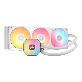 Corsair iCUE LINK TITAN II 360 RX RGB Cooler, White, 1x 360mm RX360 II Fan, Copper Base, Aluminium Radiator, AMD/Intel