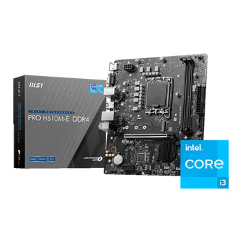MSI ASUS PRIME H610M-E MicroATX Motherboard with Intel Core i3 14100 OEM Processor Bundle