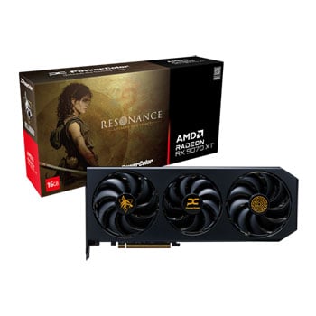 PowerColor Radeon RX 9070 XT HELLHOUND Resonance Ed. 16GB GDDR6 Graphics Card, RDNA4, 4096 Streams, 3010 MHz Boost