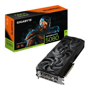 Gigabyte NVIDIA GeForce RTX 5080 WINDFORCE OC V2 SFF 16GB GDDR7 Graphics Card, DLSS 4, 10752 Cores, 2670 MHz Clock