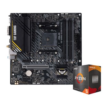 ASUS TUF GAMING A520M-PLUS WIFI Motherboard &amp; AMD Ryzen 5 5500 Processor Bundle