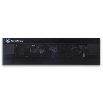 SilverStone NB02B Notebook Cooler with Docking Station, 2x 50mm Silent Fans, RJ45/Audio/USB 2.0, Aluminium